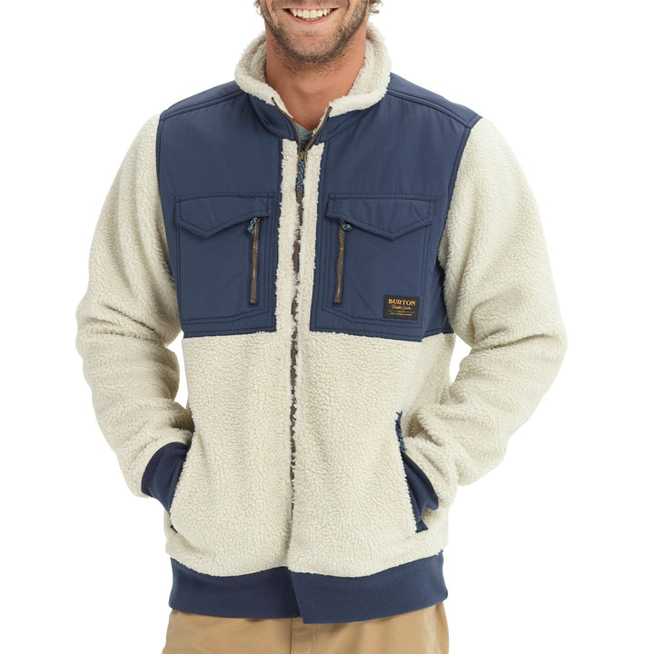 Burton Bower Full-Zip Fleece Jacket Bone White/Mood Indigo