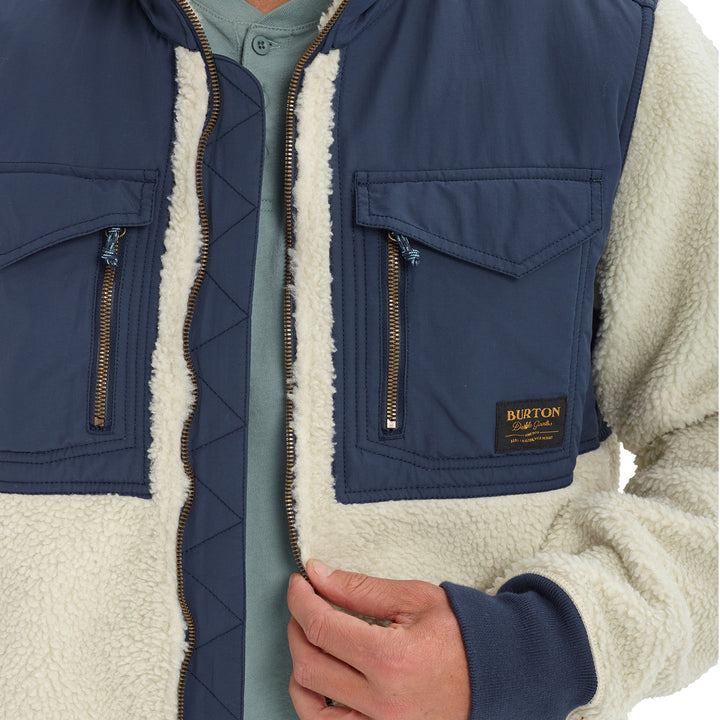 Burton Bower Full-Zip Fleece Jacket Bone White/Mood Indigo