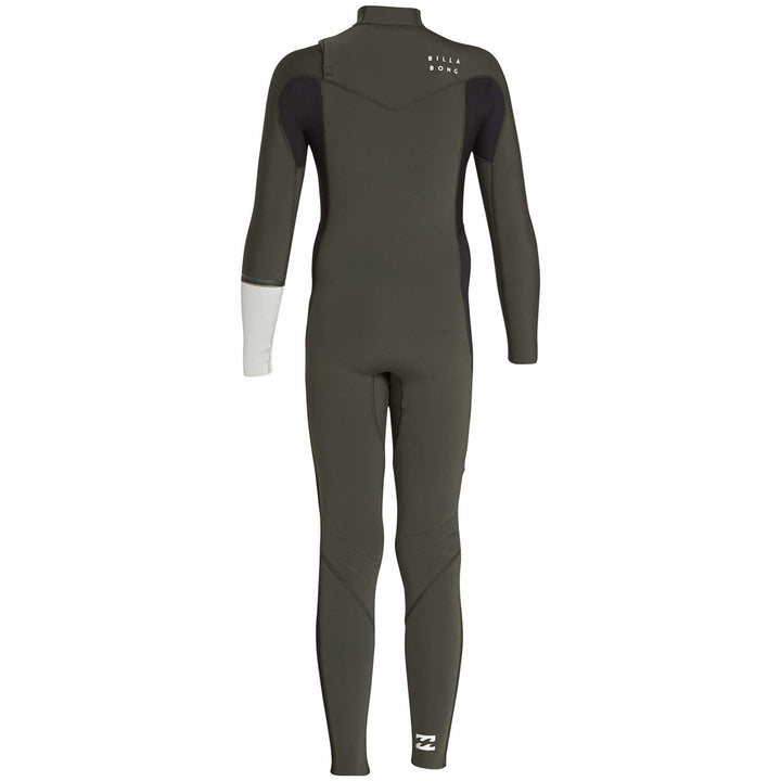 Billabong 4/3 Furnace Revolution Chest Zip Wetsuit - Boys' Dark Olive