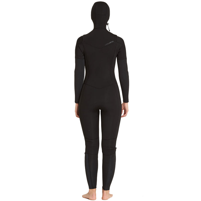 Billabong 5/4 Furnace Synergy Chest Zip Hooded Wetsuit - Women's Black