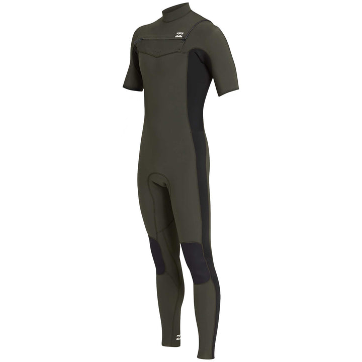 Billabong 2mm Furnace Revolution Chest Zip Short Sleeve Fullsuit Dark Olive