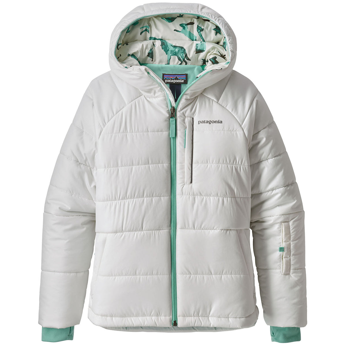 Patagonia Aspen Grove Jacket - Girls' Birch White w/ Vjosa Green