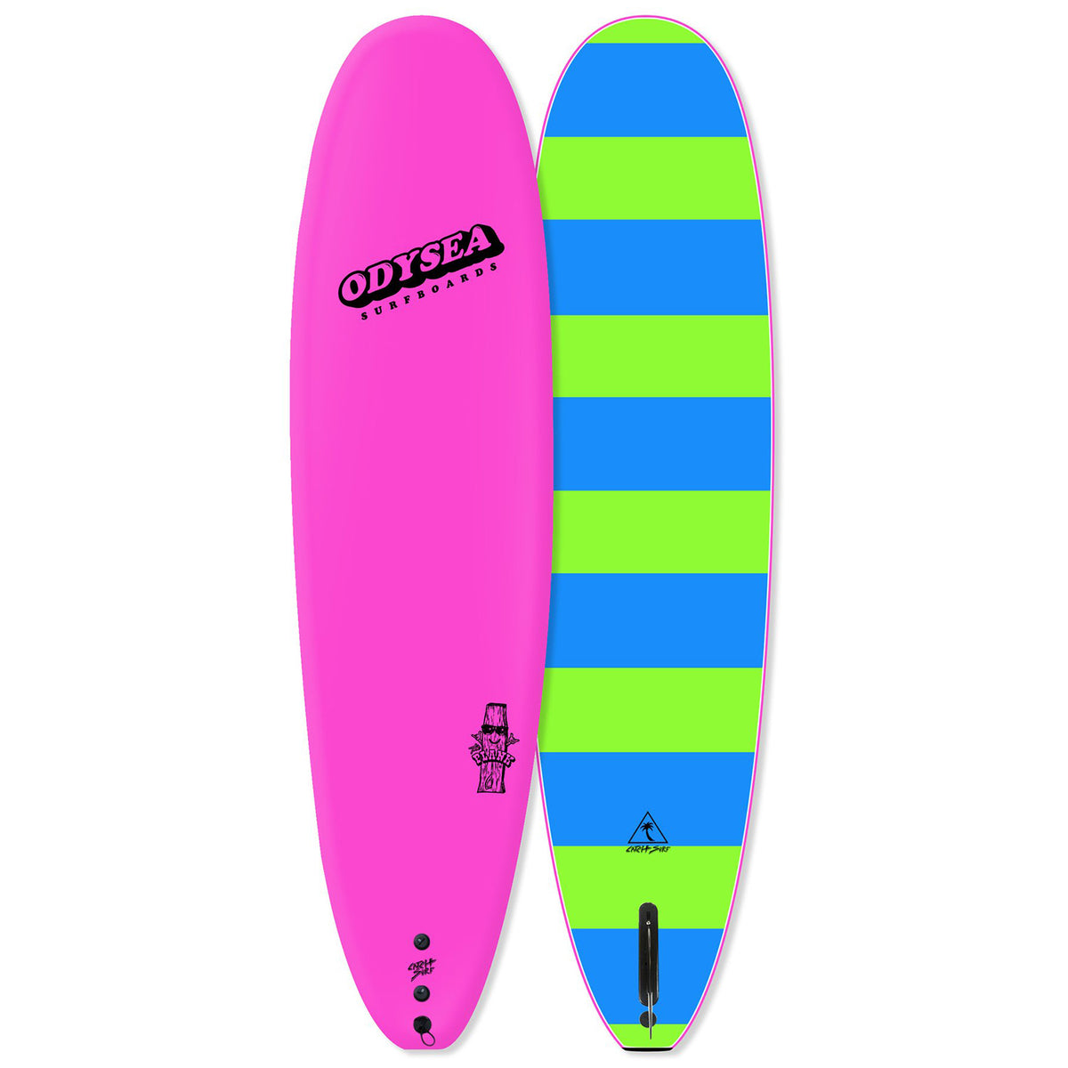 Catch Surf Odysea 8'0" Plank Single Fin Surfboard Hot Pink