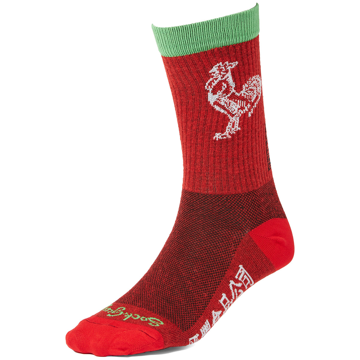SockGuy Sriracha Wool Crew Bike Socks