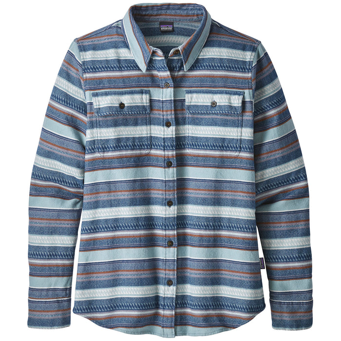 Patagonia Long-Sleeve Fjord Flannel Shirt - Women's Folk Dobby: Stone Blue