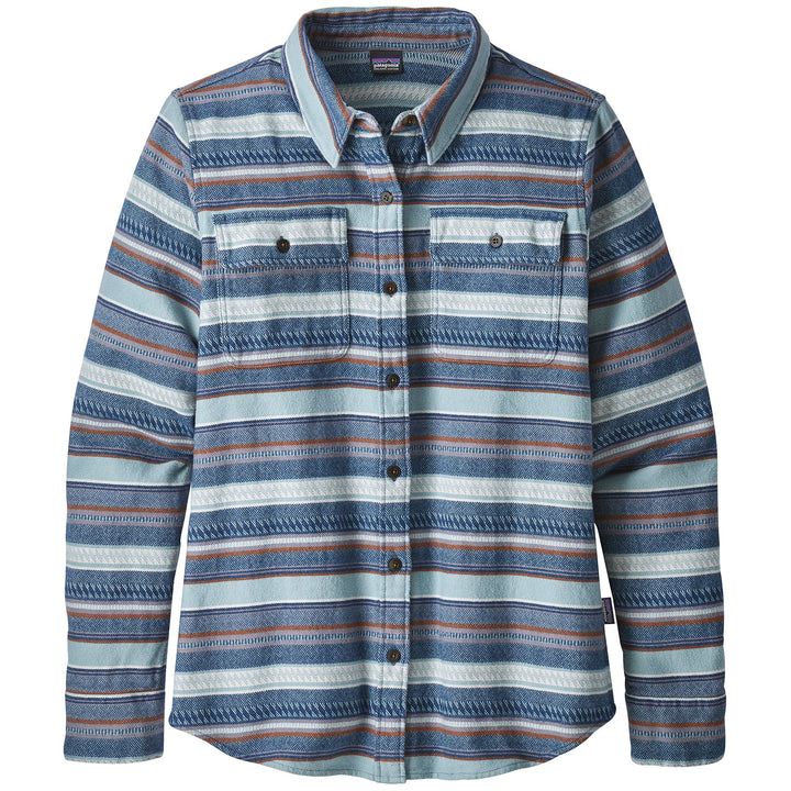 Patagonia Long-Sleeve Fjord Flannel Shirt - Women's Folk Dobby: Stone Blue