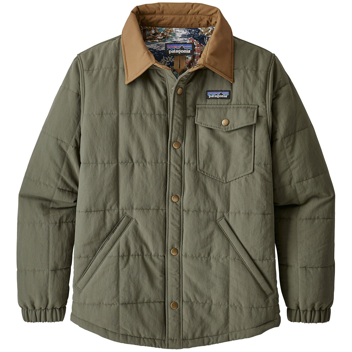 Patagonia Quilted Shacket - Big Boys' Industrial Green