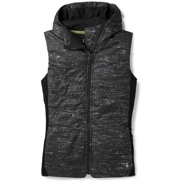 Smartwool Smartloft 60 Hoodie Vest - Women's Black-Light Gray