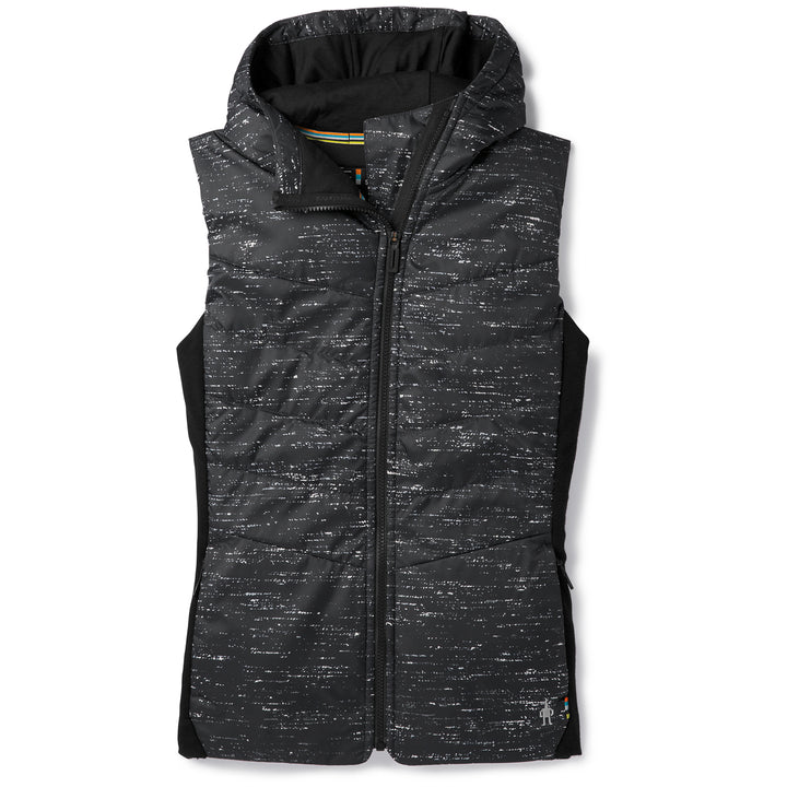 Smartwool Smartloft 60 Hoodie Vest - Women's Black-Light Gray