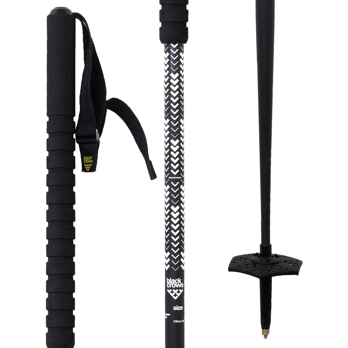 Black Crows Furtis Ski Poles 2022 Black/White
