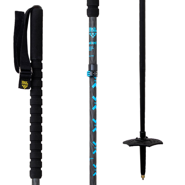 Black Crows Trios Freebird Adjustable Ski Poles 2022 Black/Blue