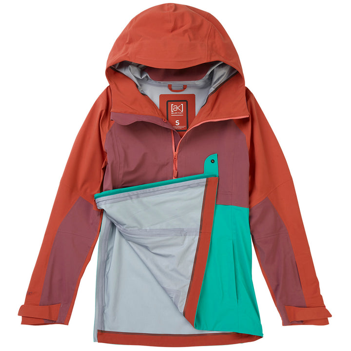 Burton AK 3L GORE-TEX Anorak Jacket - Women's Hot Sauce/Rose Brown/Spectra