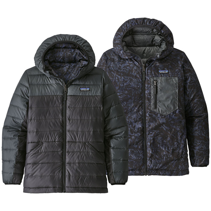 Patagonia Reversible Down Sweater Hoodie - Boys' Black