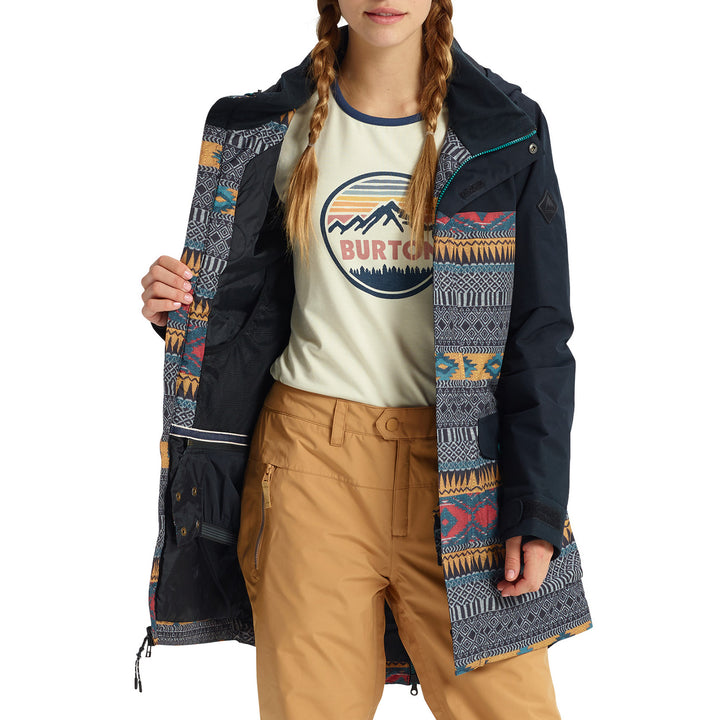 Burton GORE-TEX Eyris Jacket - Women's True Black/Tahoe Freya Weave