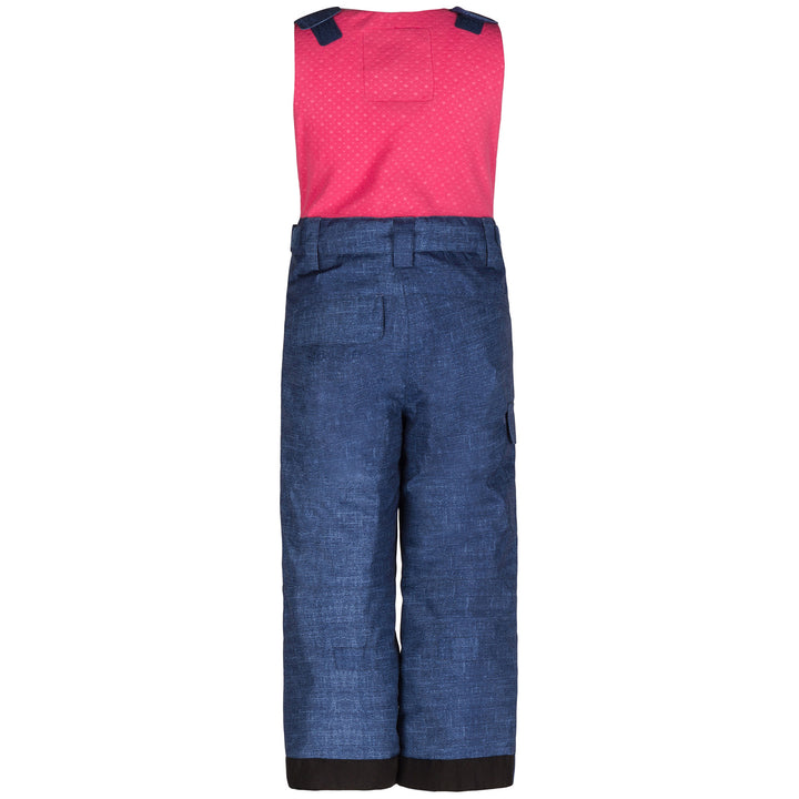 Jupa Beatrice Bib Pants - Little Girls' Blue Denim Print