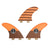 Captain Fin CF Large Twin Tab Tri Fin Set Orange