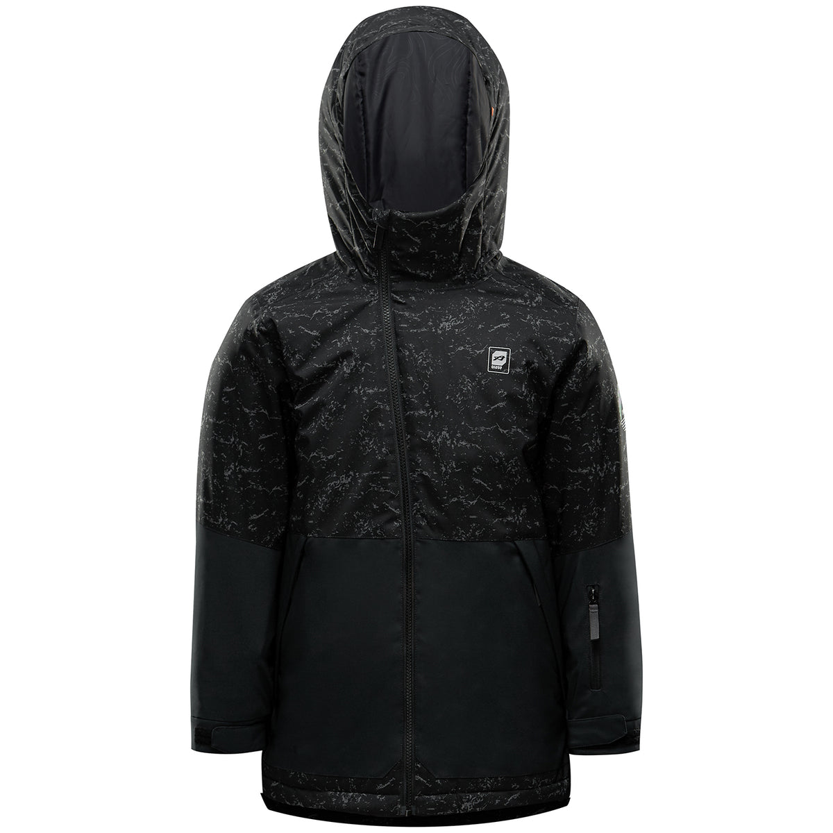 Orage Dub Jacket - Boys' Black Rock Print