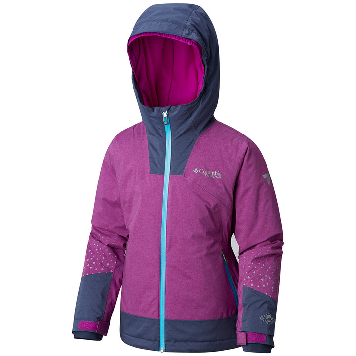Columbia Rad to the Bone Jacket - Girls' Bright Plum, Nocturnal, Atoll Pops