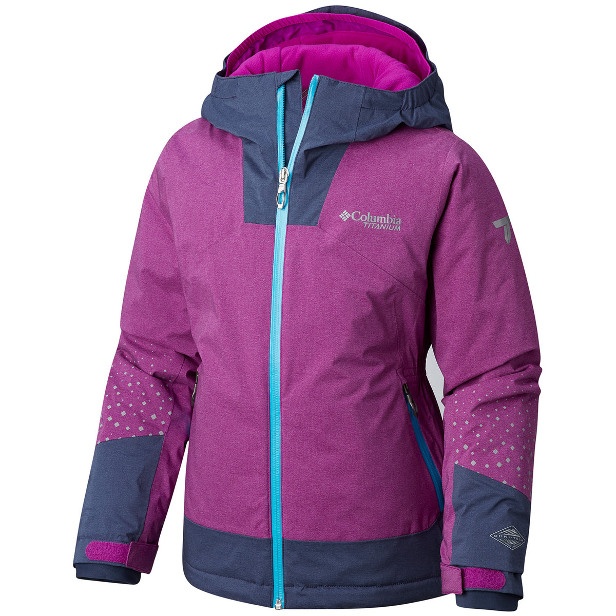 Columbia Rad to the Bone Jacket - Girls' Bright Plum, Nocturnal, Atoll Pops