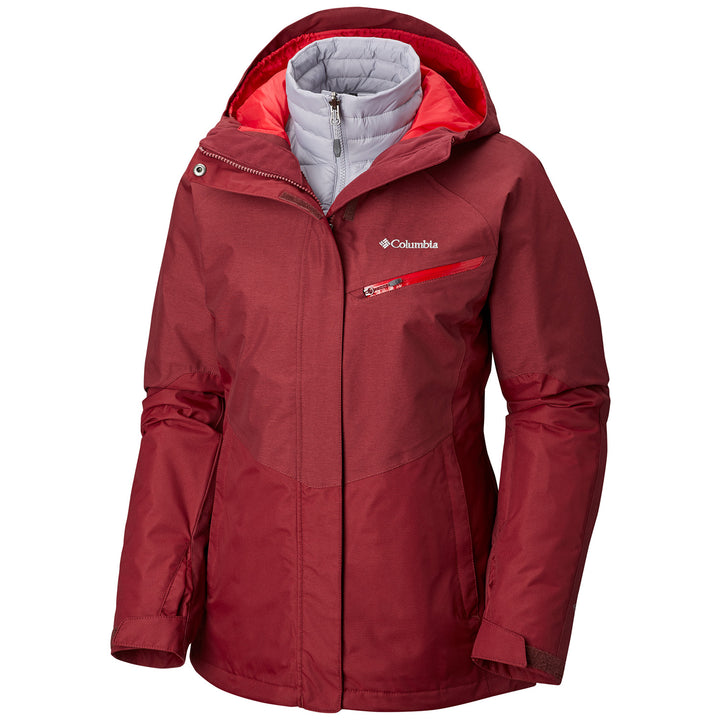 Columbia Sunrise Summit Interchange Jacket - Women's Rich Wine/Rich Wine Crossdye/Red Mercury