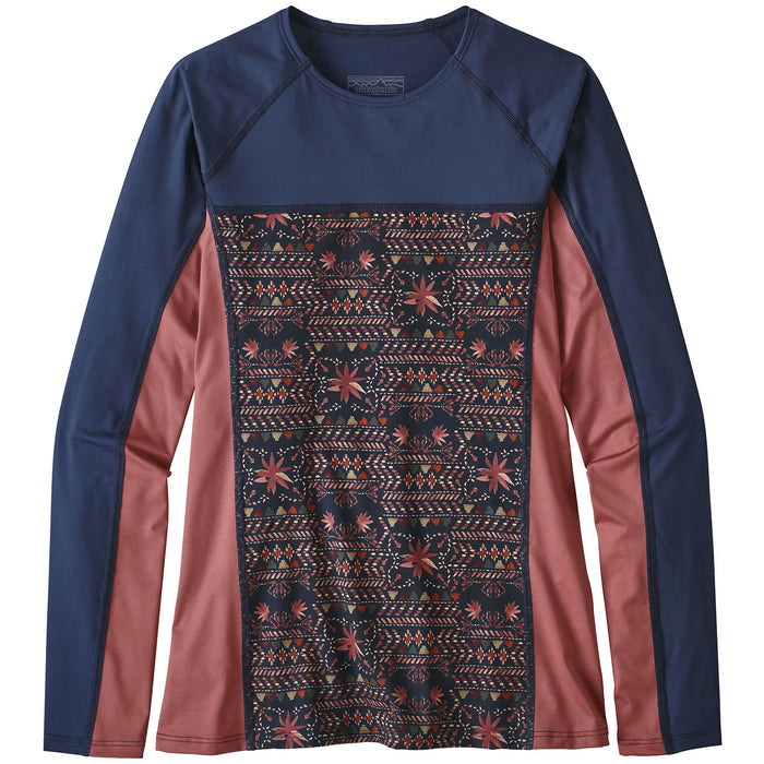 Patagonia Micro Swell Rashguard - Women's Fireside Folk: Navy Blue