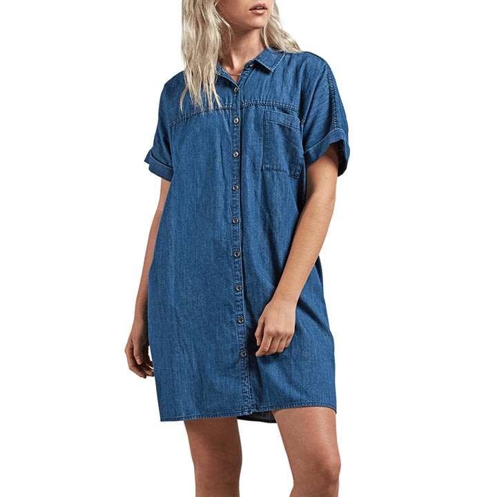 Volcom Yo Shortie Dress - Women's Flight Blue