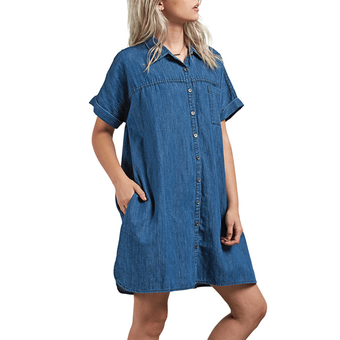 Volcom Yo Shortie Dress - Women's Flight Blue