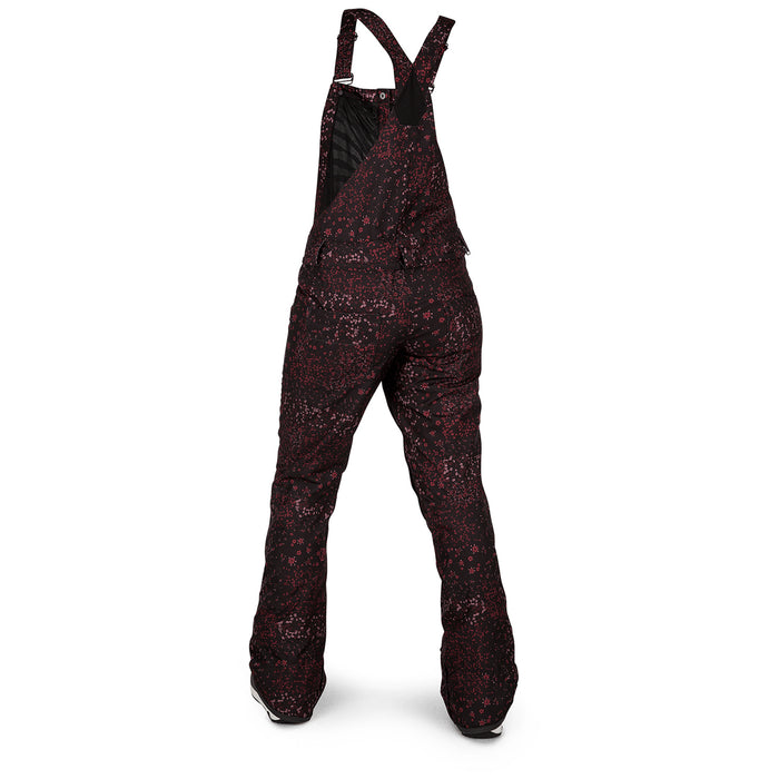 Volcom Swift Bib Overalls - Women's Black Floral Print