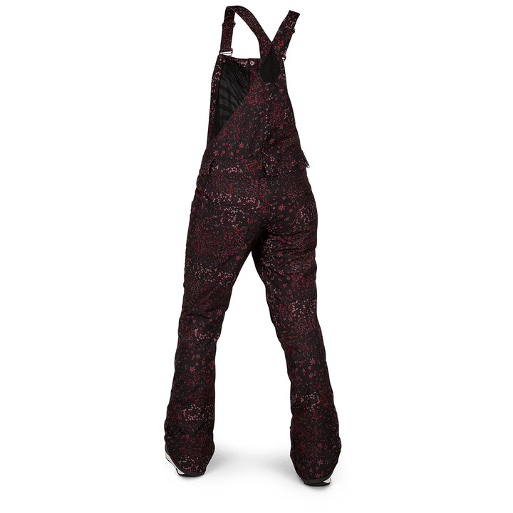 Volcom Swift Bib Overalls - Women's Black Floral Print