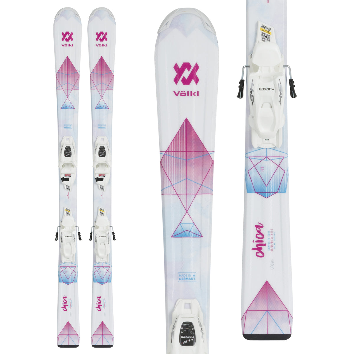 Völkl Chica Skis + 4.5 vMotion Jr Bindings - Kids' 2019