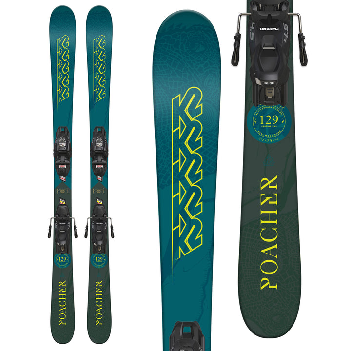 K2 Poacher Jr Skis + Marker FDT 4.5 Bindings - Little Boys' 2019