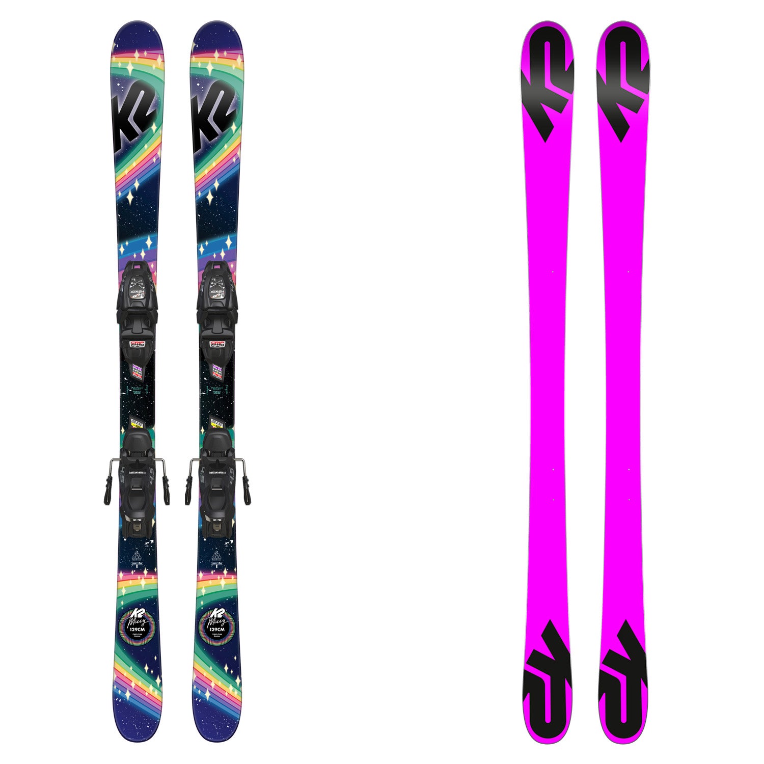 K2 Missy Skis + Marker FDT 4.5 Bindings - Little Girls' 2019 – evo
