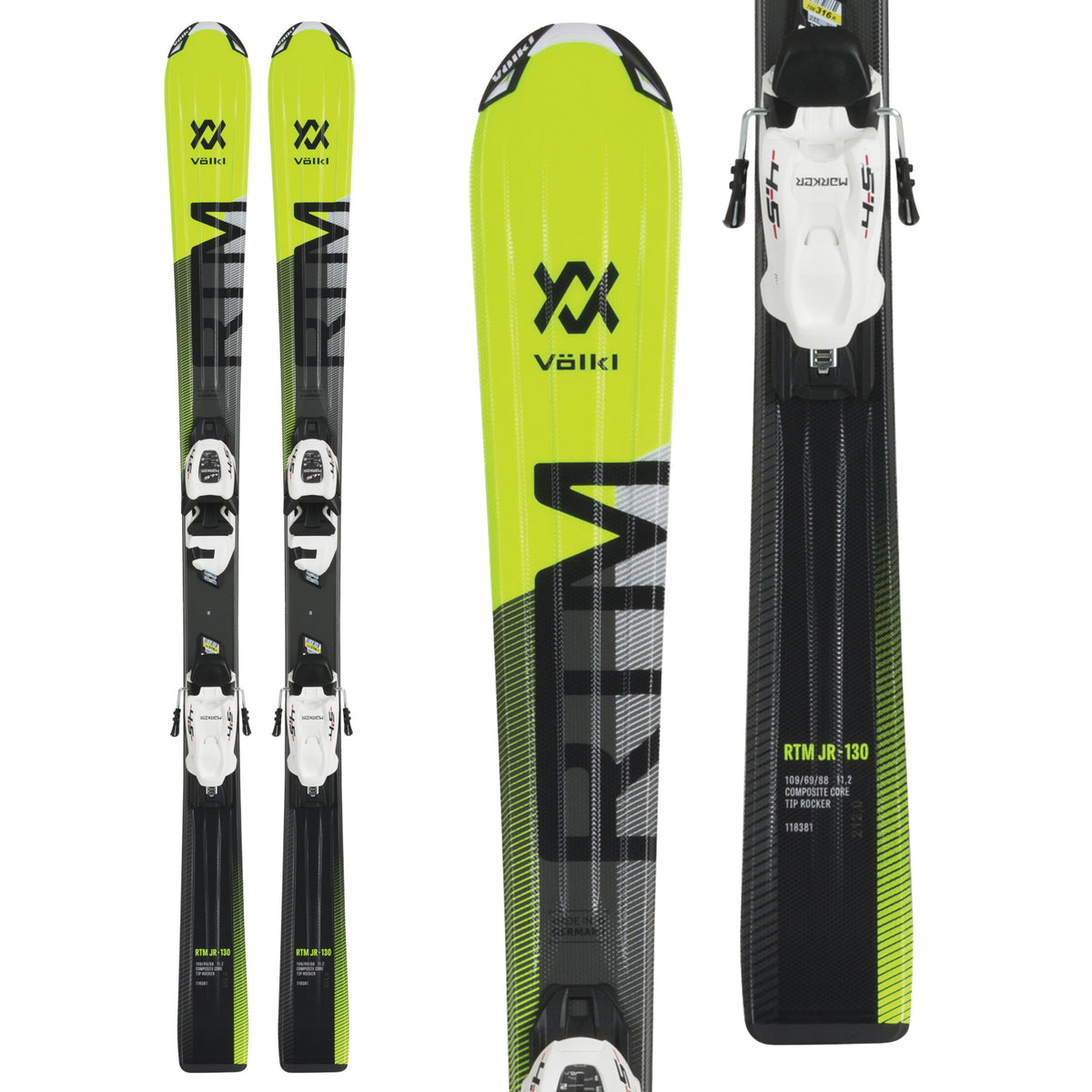 Völkl RTM Jr Skis + 7.0 vMotion Jr Bindings - Kids' 2019