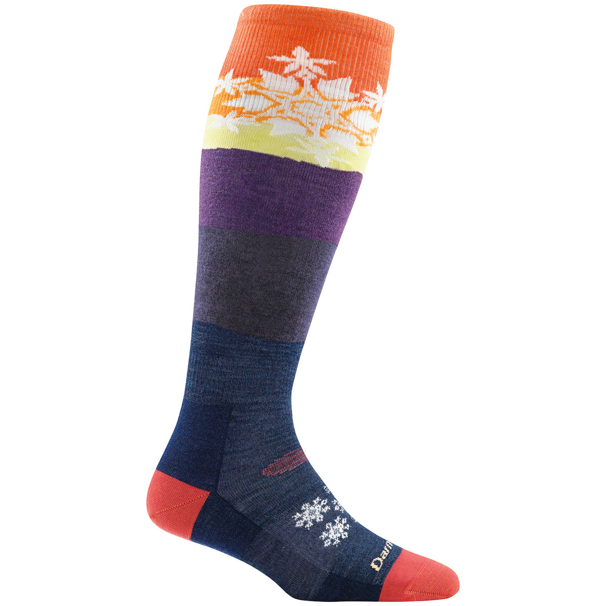 Darn Tough Snowflake Over-the-Calf Light Socks - Women's Sunset
