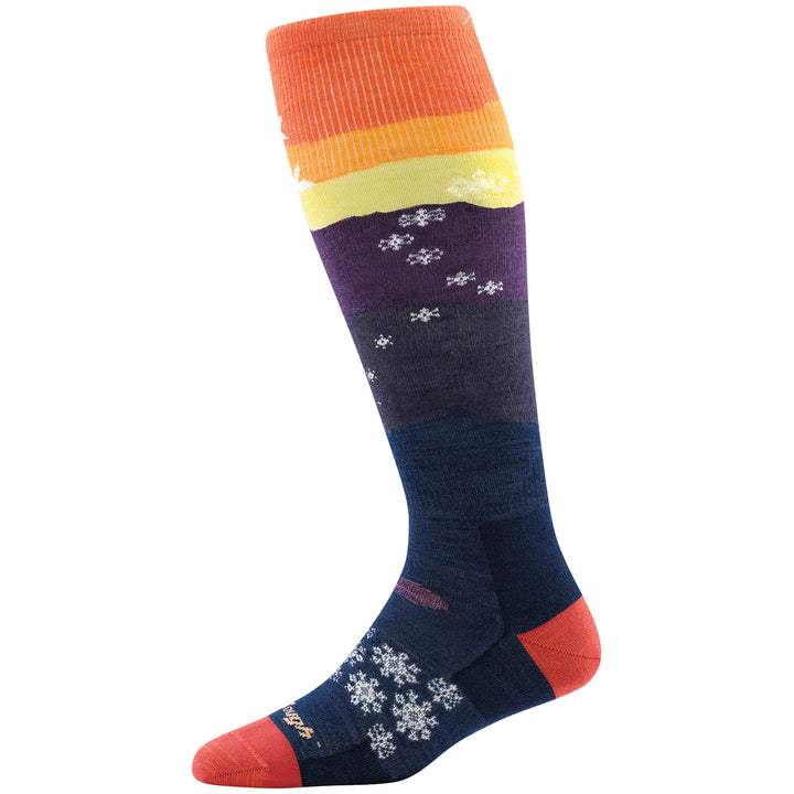 Darn Tough Snowflake Over-the-Calf Light Socks - Women's Sunset