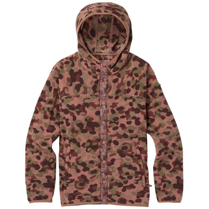Burton Hearth Fleece Snap-Up Hoodie - Women's Moss Camo