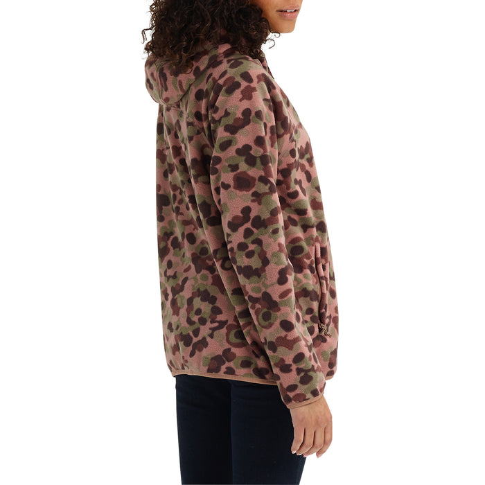 Burton Hearth Fleece Snap-Up Hoodie - Women's Moss Camo