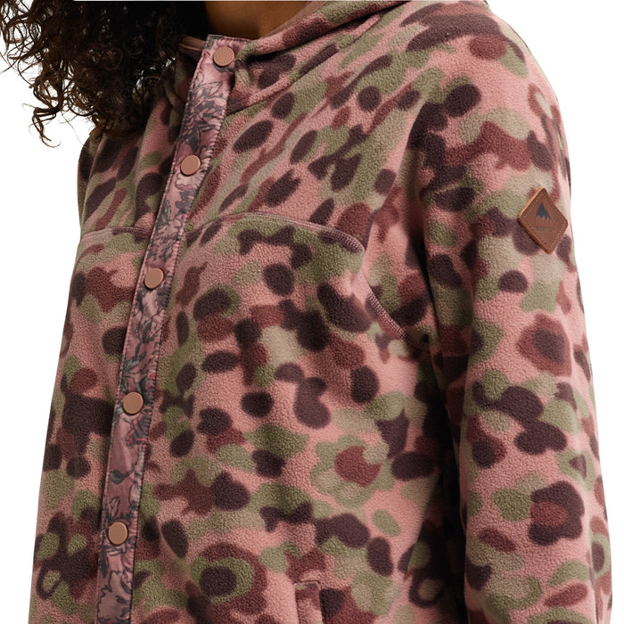 Burton Hearth Fleece Snap-Up Hoodie - Women's Moss Camo