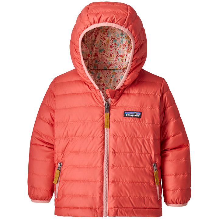 Patagonia Reversible Down Sweater Hoodie - Toddler Girls' Untamed Ditsy: Pink Opal