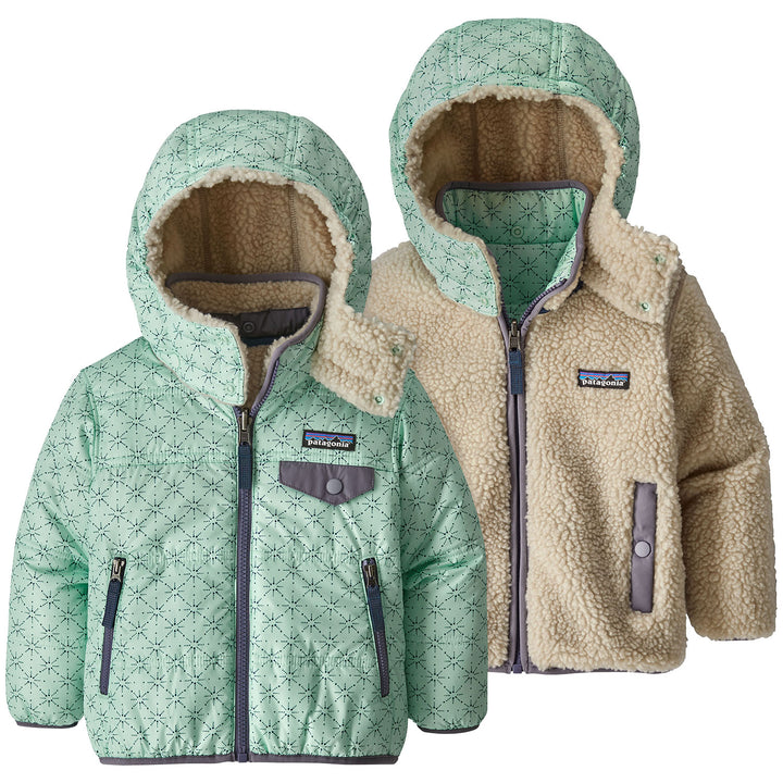 Patagonia Reversible Tribbles Hoodie - Toddler Girls' Solar Pow: Lite Distilled Green