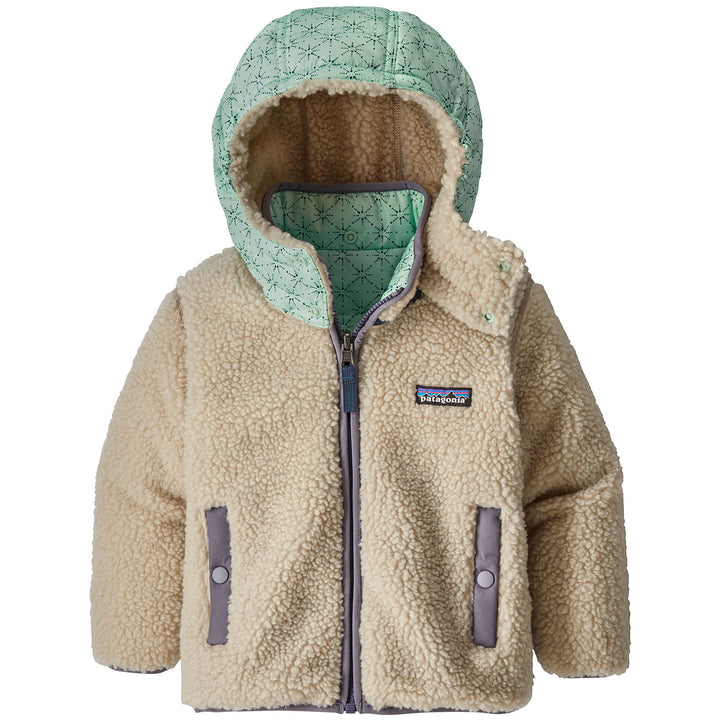 Patagonia Reversible Tribbles Hoodie - Toddler Girls' Solar Pow: Lite Distilled Green