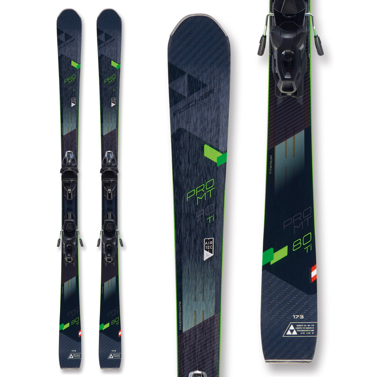 Fischer Pro MTN 80 Ti Skis + MBS 11 Powerrail Bindings 2019