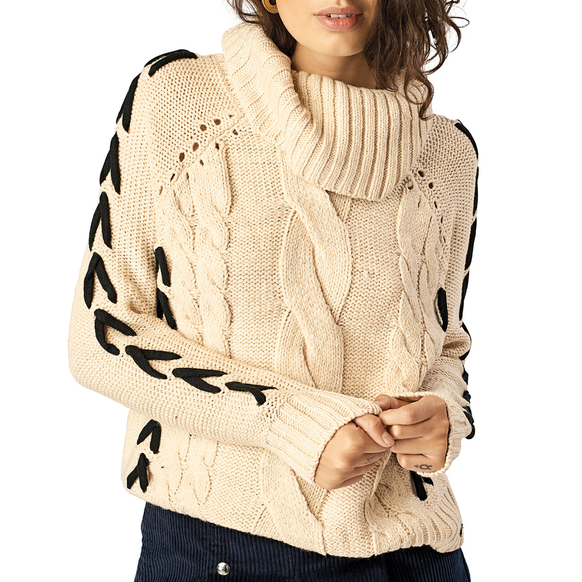 Stone Row Mad Metallix Sweater - Women's Oatmeal