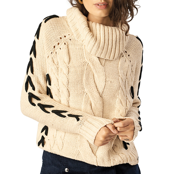 Stone Row Mad Metallix Sweater - Women's Oatmeal