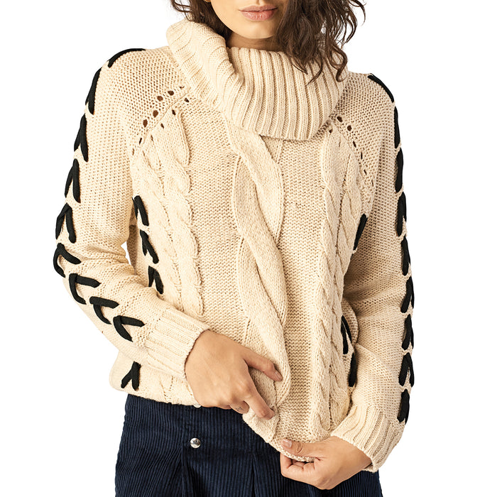 Stone Row Mad Metallix Sweater - Women's Oatmeal