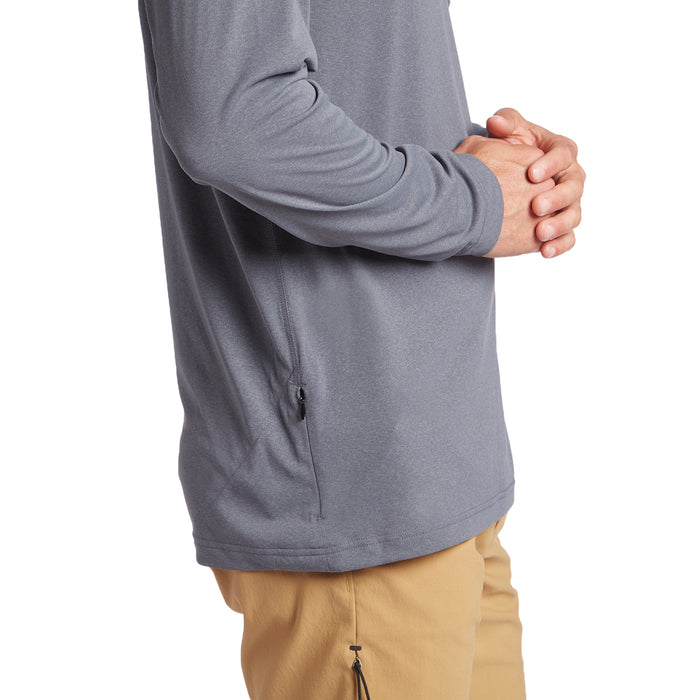 evo Ballard Active Henley Long-Sleeve T-Shirt Charcoal