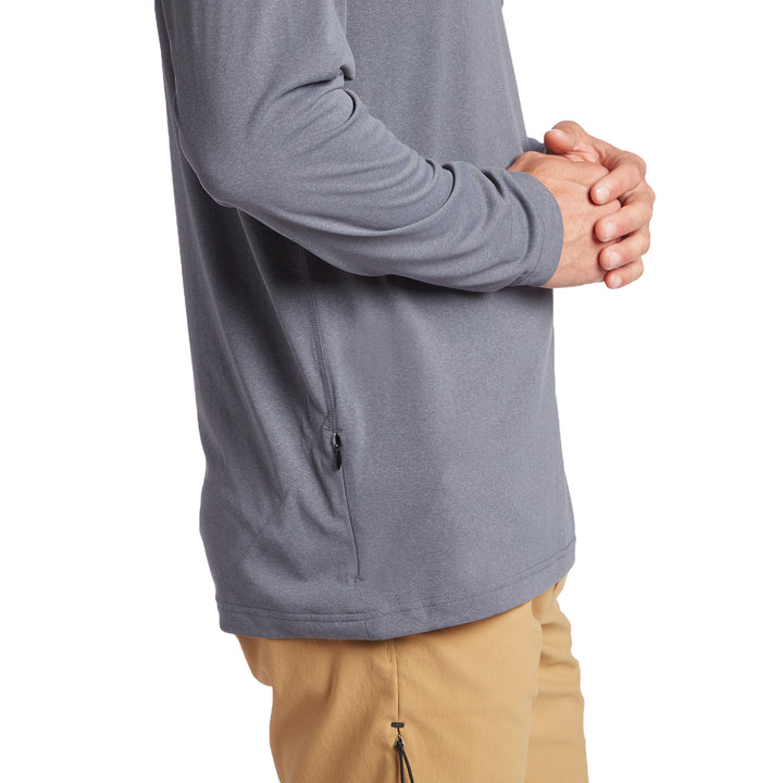evo Ballard Active Henley Long-Sleeve T-Shirt Charcoal