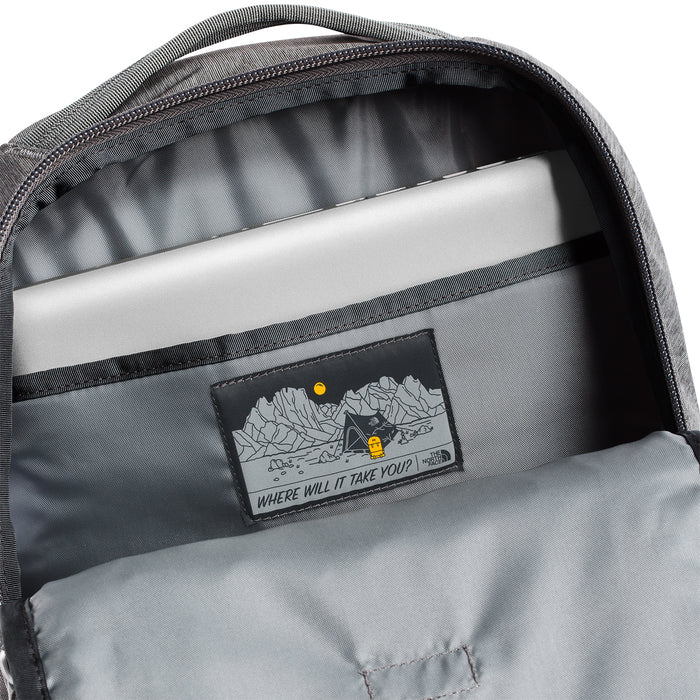 The North Face Jester Backpack - Women's Zinc Grey Light Heather/Kokomo Green