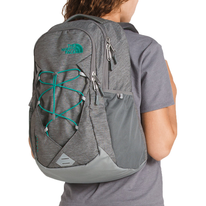 The North Face Jester Backpack - Women's Zinc Grey Light Heather/Kokomo Green