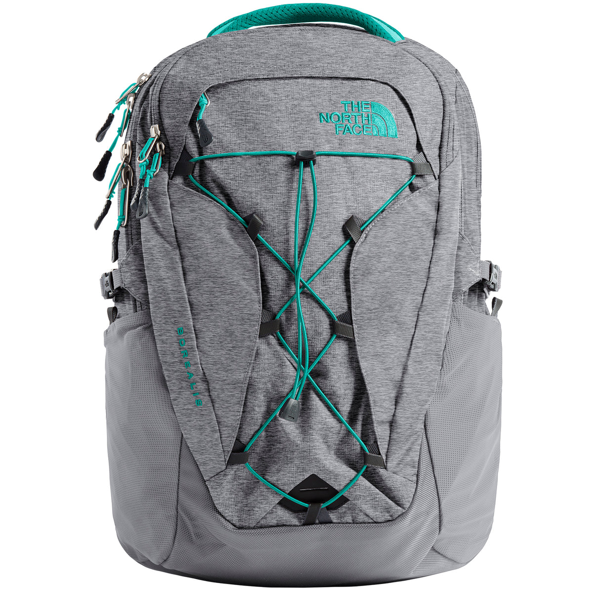 The North Face Borealis Backpack - Women's Zinc Grey Light Heather/Kokomo Green